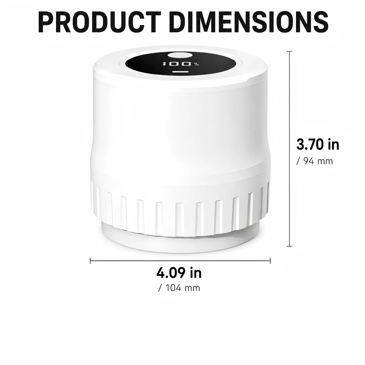 Portable Electric Vacuum Sealer Powerful Air Extraction LED Power Display USB Charging Compatible with Wide-mouth/Regular-mouth Mason Jars