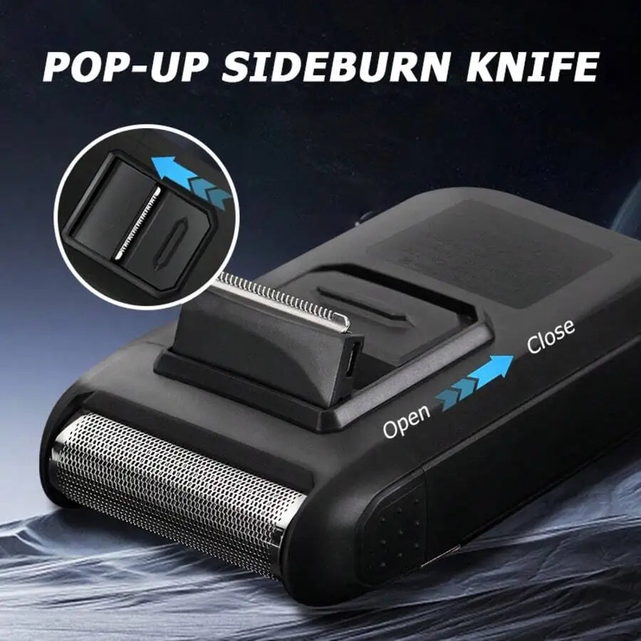 Rechargeable Electric Shaver For Men, Digital Display, Compact & Portable, Suitable For Business Travel And Men's Holiday Gift ，Cordless Detachable Electric Shaver For Face，Cordless Rechargeable Foil Shaver