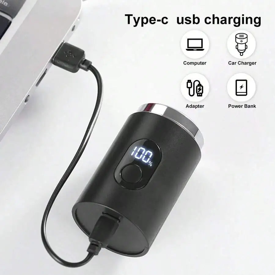 Rechargeable Electric Shaver For Men, Digital Display, Compact & Portable, Suitable For Business Travel And Men's Holiday Gift ，Cordless Detachable Electric Shaver For Face，Cordless Rechargeable Foil Shaver