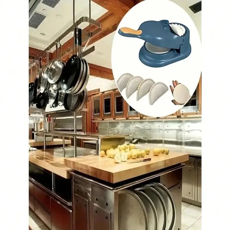 1-piece 2-in-1 Manual Dumpling Maker | Fast Dumpling Press Machine for Kitchen with anti stick design and easy cleaning