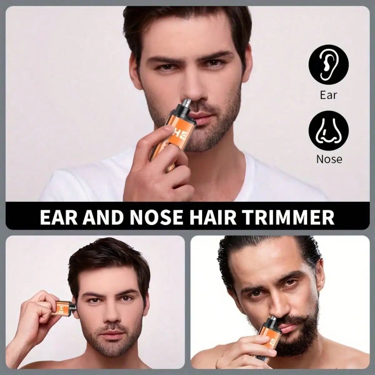 Ear Hair Trimmer, Unisex Nose Hair Remover, Mini Portable USB Rechargeable Stainless Steel Blade Quiet Motor Nose Hair Cleaner, Holiday Gift, Facial Hair Removal, Grooming Tool