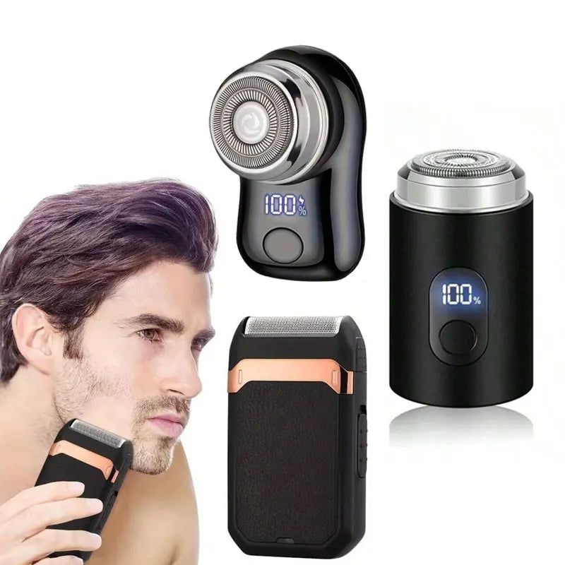 Rechargeable Electric Shaver For Men, Digital Display, Compact & Portable, Suitable For Business Travel And Men's Holiday Gift ，Cordless Detachable Electric Shaver For Face，Cordless Rechargeable Foil Shaver