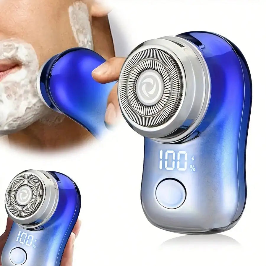 Rechargeable Electric Shaver For Men, Digital Display, Compact & Portable, Suitable For Business Travel And Men's Holiday Gift ，Cordless Detachable Electric Shaver For Face，Cordless Rechargeable Foil Shaver